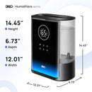 Dreo 8L Smart Humidifiers for Bedroom 600ft², 80H Runtime Warm&Cool Supersized Mist Humidifier for Large Room Indoor, Quiet Whole House humidifier for Baby, Plants, with Alexa/Google, Black, HM717S by TinyTreasures Baby Boutique