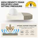 downluxe Indoor Chair Cushions for Dining Chairs, Soft and Comfortable Textured Foam Kitchen Chair Pads with Ties and Non-Slip Backing, 16" x 16" x 2", Khaki, 4 Pack by CozyNest Decor