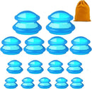 15Pcs Cupping Therapy Set-Professional Silicone Cupping, Suitable for Facial Body Massage/Deep Myofascial Release/Pain Relief/Muscle Relaxation & More (Blue,15pcs) by CozyNest Decor
