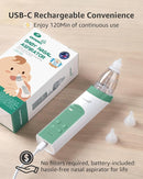 GROWNSY Nasal Aspirator for Baby, Electric Nose Aspirator for Toddler, Baby Nose Sucker, Automatic Nose Cleaner with 3 Silicone Tips, Adjustable Suctions, Music and Light Soothing Function (Green) by TinyTreasures Baby Boutique