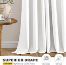MIULEE Pure White Curtains for Bedroom Living Room 84 Inches Long 2 Panels, Thermal Insulated Room Darkening Drapes Grommet Top Solid Color Window Treatments W40 x L84 Inch by TinyTreasures Baby Boutique
