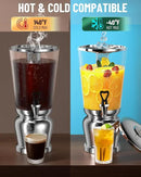 WantJoin Beverage Dispenser With Stand -2 Gallon Beverage Dispenser Drink Dispenser w/Upgraded Dual Cores & Base, Leakproof Spigot, Visible Container, Drink Dispenser For Parties, Events, Gathering by CozyNest Decor