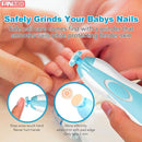 Baby Nail Trimmer Electric, FANSIDI Baby Nail Clippers Safe Baby Nail File Kit with Extra 12 Replacement Pads, Trim Polish Grooming Kit for Newborn Infant Toddler or Adults Toes Fingernails Care, Blue by TinyTreasures Baby Boutique
