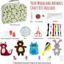 Woodland Animals Kids Sewing Kit, Educational Beginner Arts & Crafts Gift for Boys and Girls Ages 7 to 13 DIY Learn to Sew Embroidery by TinyTreasures Baby Boutique