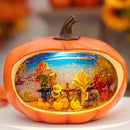 Fall Decor Snow Globe Lighted Pumpkin Thanksgiving Decoration Swirling Glitter Snow Globes Pumpkin Table Accent for Fall Harvest Day Decorations,Pumpkin&Scarecrow by CozyNest Decor