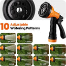 Garden Hose 50 FT, Flexible Metal Hose with 10 Function Nozzle, Kink Free, Lightweight, Durable, Crush Resistant Fitting, Easy to Coil, Puncture Proof Hose for Yard, Rv, 600 PSI 2025 New by GreenHaven Gardens