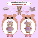 LoopMap Crochet Kit for Beginners - DIY Amigurumi Bear with Removable Dress & Accessories - Step-by-Step Video Tutorials, Extra Yarn, Crochet Tools, Handmade Gift for Kids & Adults (Bear K01, Purple) by TinyTreasures Baby Boutique