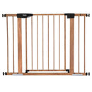Mom's Choice Award Winner-BABELIO 26-40 Inch Metal Baby Gate with Wood Pattern, Easy Install Pressure Mounted Dog Gate, Ideal for Stairs and Doorways, with Wall Protectors and Extension Kits by TinyTreasures Baby Boutique