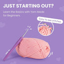 Cookie Box Crochet Kit for Beginners - Learn to Craft Amigurumi Stuffed Animals - Knitting Gift for Kids and Adults - Beginner-Friendly Yarn - Stitch-by-Stitch Video Tutorial - Jellyfish Jenny by TinyTreasures Baby Boutique