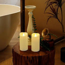 Aignis Indoor Flameless LED Candles Battery Operated with Remote Timer and Wax-Like Shell for Home/Wedding/Holiday Decor, Set of 2(D 2.95" x H 6") by CozyNest Decor