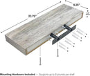 Sorbus Floating Shelves, Wall Shelves for Bedroom, Kitchen, Living Room, Bathroom Shelves Over The Toilet, Home Decor, Farmhouse, 24 x 9 Inch Wall Mounted Floating Shelves for Wall, 2 Pack, Rustic by CozyNest Decor