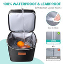 PIIOSER Breastmilk Cooler Bag with Ice Pack Fits 6 Baby Bottles Up to 9 Ounce, Insulated Baby Bottle Tote Bags, Double Layer Waterproof Leak-Proof with Shoulder Strap for Nursing &Working Mom by TinyTreasures Baby Boutique