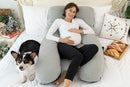 Meiz Pregnancy Pillow, Cooling Pregnancy Pillows for Sleeping, Full Body Pregnancy Pillow with Reversible Cooling Jersey Cover & Velvet Cover, Blue & Grey by TinyTreasures Baby Boutique