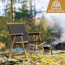 Outvita Portable Folding Camping Chair, Ultralight Low Beach Chair, Durable Aluminum Frame Armchairs for Hiking Concert Fishing Picnic, Supports 221Lbs by GreenHaven Gardens