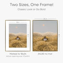 Homeforia Bronze 24x30 Picture Frame, High End Metal Poster Frame with Mat 18x24, Tempered Glass, Wall Hook Included by CozyNest Decor