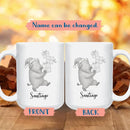 Unique Bison White Coffee Cup Gift For Thanksgiving Anniversary, Personalized Bison Lover Accent Ceramic Mug Gift For Men Women Friends Coworkers, Customized Choose Name Animal Coffee Mug 11 Oz 15 Oz by TinyTreasures Baby Boutique