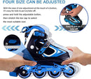 Nattork Blade Roller Skates for Boys with Light Up Wheel, Outdoor & Indoor Illuminating Black Inline Skates for Boys Little Kids Toddler Ages 5-8 4 5 6, Beginners by TinyTreasures Baby Boutique