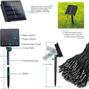 Toodour Solar Christmas Lights, 2 Packs Total 144ft 400 LED 8 Modes Solar String Lights, Waterproof Solar Outdoor Christmas Lights for Garden, Patio, Fence, Balcony, Christmas Tree Decor - Blue by GreenHaven Gardens