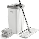 JOYMOOP Mop and Bucket with Wringer Set, Hands Free Flat Floor Mop and Bucket, 60" Mop with 4 Reusable Microfiber Pads, Wet and Dry Use, Floor Cleaning System by CozyNest Decor
