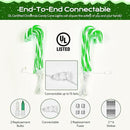 Christmas Candy Cane Lights 12Pcs Christmas Pathway Lights with 72 Count Incandescent Green Lights, Connectable 12 Inch Pathway Makers Lights for Indoor Outdoor Walkway Patio Yard Lawn Decorations by GreenHaven Gardens