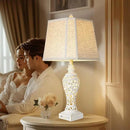 Vintage Table Lamps Set of 2, 28.5'' High Bedside Lamps with Fabric Shade, Farmhouse Nightstand Lamps with USB A+C Ports and Nightlight - Perfect for Living Room Bedroom Office Study (Bulb Included) by CozyNest Decor