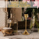Vintage Gold Brass Taper Candle Holders for Candlesticks, Fireplace & Party - Set of 3 by CozyNest Decor