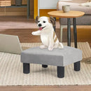 Joveco 15'' Small Foot Rest Stool Ottoman- Upholstered Footstool and Ottomans Small Footrest for High Beds- Lightweight and Portable, Light Gray by CozyNest Decor