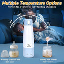 BEBOAN Portable Bottle Warmer for Travel On The Go, Portable Milk Warmer 5-Temp Setting with Lock 12oz Large Capacity, Cordless for Heating Breast Milk Charging with 55w Charger to Get Fast Charging by TinyTreasures Baby Boutique