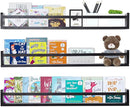 AZSKY Black Nursery Bookshelves for Wall Hanging Kids Bookshelf Baby Book Shelf Organizer Wall Bookshelves Kids Shelves and Storage for Wall Playroom Shelves 36 Inch a Set of 3 Same Sizes by TinyTreasures Baby Boutique