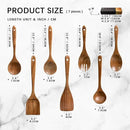 Wooden Spoons for Cooking, Nonstick Cooking Utensil Set with 7 Piece Acacia Wooden Spatulas and Spoons for Cooking, Terrific for Everyday Kitchen Tasks by CozyNest Decor