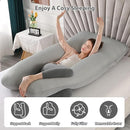 Amagoing Cooling Pregnancy Pillow for Sleeping, 55 inch U Shaped Full Body Maternity Pillow Support for Back, Hip, Belly, Legs for Pregnant Women, Removable Cooling Cover, Pregnant Women Must Have by TinyTreasures Baby Boutique