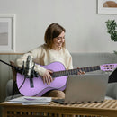 ADM Beginner Acoustic Classical Guitar 38 Inch Nylon Strings Wooden Guitar Bundle Kit for Kid Boy Girl Student Youth Guitarra Online Lessons with Gig Bag, Strap, Tuner, Strings, Purple by TinyTreasures Baby Boutique