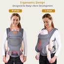 New Upgrade Ergonomic Baby Carrier Newborn Toddler Wrap Carrier,Hands Free Baby Sitting Sling,Breathable,Perfect for Infants/Chest Sling for Babies Shower Gift (Grey, Upgrade-with Belt) by TinyTreasures Baby Boutique
