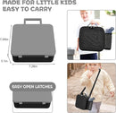 Kids Bento Lunch Box with 8oz Soup Thermo, Water Bottle, Kids Leakproof Lunch Food Containers with 4 Compartment, Insulated Hot Food Jar with Lunch Bag for School, Trvael (Black) by TinyTreasures Baby Boutique