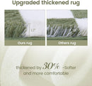 Super Soft Rug for Bedroom, 3x5 Ft Green and White Area Rug Classic Checkered Shaggy Anti-Skid High Pile Soft Fluffy Rug Fuzzy Carpet for Living Room Bedroom Kids Room Nursery, Dorm Home Decor by TinyTreasures Baby Boutique