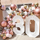 RUBFAC 129pcs Rose Gold Balloons Different Sizes 18 12 10 5 Inches, Latex Balloon Garland Arch Kit for Birthday Party Valentine's Day Baby Shower Graduation Wedding Holiday Decoration by TinyTreasures Baby Boutique