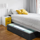 Budding Joy 90L Under Bed Storage Containers, Closet Organizers and Storage Bins, Foldable Underbed Storage Bags for Blankets, Towels, Comforter, Sweaters, Pillows, Linen Sheets, Wrapping Paper，Black by CozyNest Decor