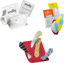 Welly First Aid Kit - Adhesive Flexible Fabric and Waterproof Bandages, Tape and Non-Stick Pads, Butterfly Strips, Single Use Ointments Triple Antibiotic and Hydrocortisone, and Ibuprofen - 130 Count by TinyTreasures Baby Boutique