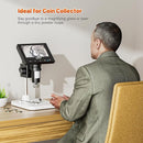 Elikliv Microscope, LCD Digital Coin Microscope 1000x, Coin Magnifier with 8 Adjustable LED Lights, PC View Compatible with Windows/MacBook, EDM4, 4.3-Inch by TinyTreasures Baby Boutique