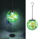 VCUTEKA Solar Hanging Lanterns, Outdoor Glass Gazing Ball Lights with Hook, Waterproof Energy-Efficient Solar Lanterns for Garden, Yard, Tree and Patio Decor, Green by GreenHaven Gardens
