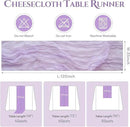 Sioloc 5 Pack Lilac Purple Lavender Cheesecloth Table Runner Fall Autumn Decor for Home 10ft Table Cloth for Tea Wedding Birthday Party Baby Bridal Shower Halloween Thanksgiving by CozyNest Decor