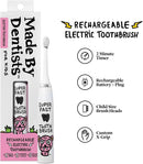 Kids Electric Toothbrush - Rechargeable Vibrating Toothbrush with Timer, Includes 6 Replacement Heads, Gently Cleans Teeth, for Girls and Boys, Kids & Toddlers Age 2+, Cheetah by TinyTreasures Baby Boutique