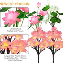 4pack Solar Flower Lights Outdoor Waterproof IP65,Solar Lotus &Peachblossom Garden Decorative Lights Led Flowers Decor Auto On/Off Bright Up to 12Hrs by GreenHaven Gardens