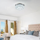 12 Inch Crystal Chandelier LED Ceiling Light 2 Tier Flush Mount Ceiling Light Fixtures Modern Chandelier Lighting for Hallway Bedroom Dining Room Kitchen (Cool White) by CozyNest Decor