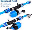 PROBEROS Kids Fishing Pole - Portable Telescopic Fishing Rod and Reel Combo Kit - Spincast Fishing Reel Casting Rods with Lures Lines Tackle Box and Bag for Boys Girls Youth Fishing by TinyTreasures Baby Boutique