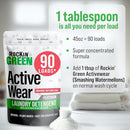 Rockin' Green Laundry Detergent, Plant based, All Natural Laundry Detergent Powder, Vegan and Biodegradable Odor Fighter, Safe for Sensitive Skin (Active Wear 90 Loads - Smashing Watermelons) by TinyTreasures Baby Boutique