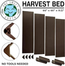 Raised Garden Bed - 4x4 ft Planter Box - Brown HDPE - No Tools Needed - DIY Kit for Urban Gardening, Flowers, Herbs & Vegetables - Made in The USA by GreenHaven Gardens