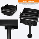 Stanbroil Charcoal Barbecue Grill for Outdoor, Heavy Duty Steel Park BBQ Grill with Stainless Steel Cooking Grate and Above/In Ground Post for Camping and Backyard by GreenHaven Gardens
