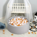 GOGOSO Ball Pit Balls with Starballs 100 - Crushproof Plasticballs for Babies Toddlers Kids Children for 1 2 3 4 5 Years Old,5 Colors,2.15inches, Beige Gold White Clear by TinyTreasures Baby Boutique
