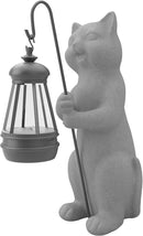 Solar Cat Garden Statue 10 Inch Porch Patio Decor for Outside Yard Decoration Outdoor Unique Housewarming Gardening Birthday Gifts for Cat Lovers Women Grandma by GreenHaven Gardens